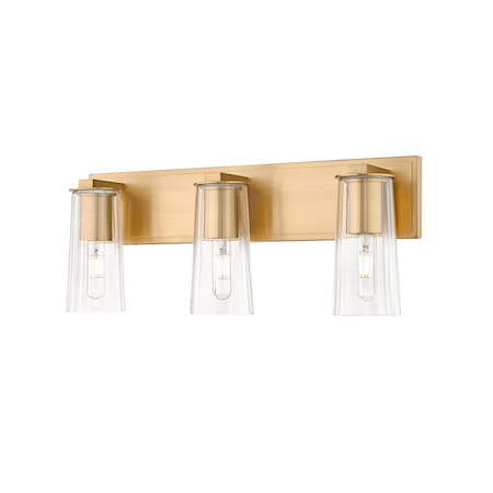 Z-Lite Titus 3 Light Vanity, 24in. W x 9.5in. H, Modern Gold 826-3V-MGLD